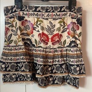 Farm Rio tiered mini skirt with Floral Pattern